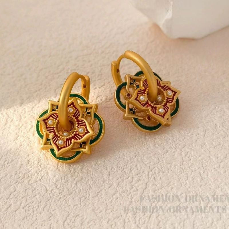 Court Style Minority Design Personality Hollow Out Earrings