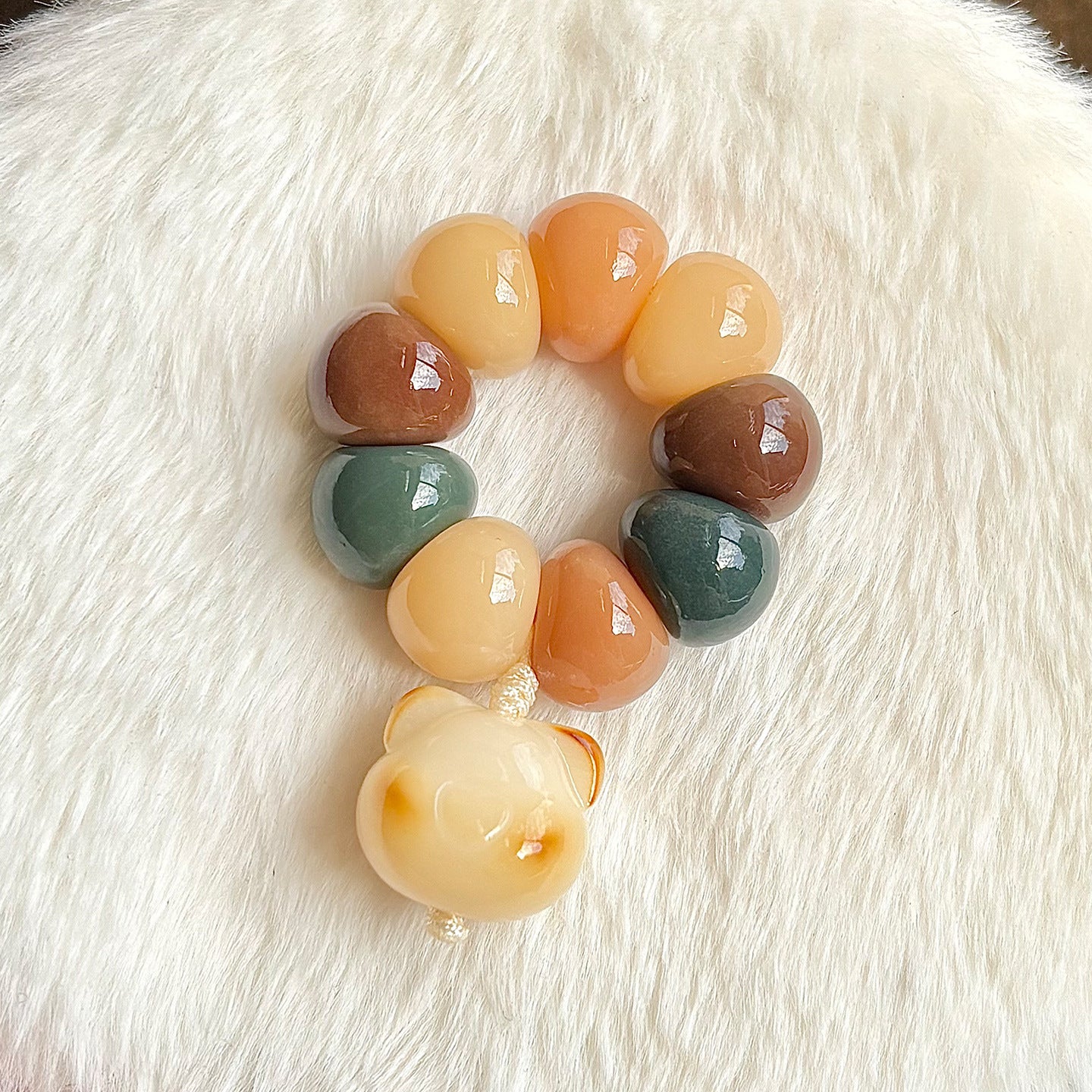 Garlic Cloves Large Intestine Bodhi Hand Toy Pliable Temperament Crafts Bracelet