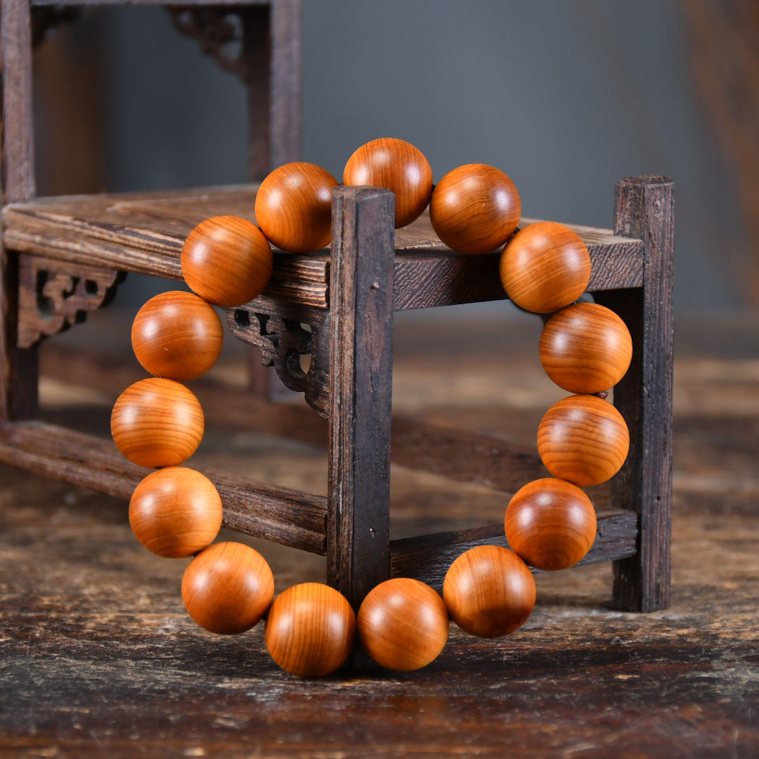 Women's & Men's Arborvitae Lightning Transparent Buddha Beads Live Studio Drainage Temple Bracelet