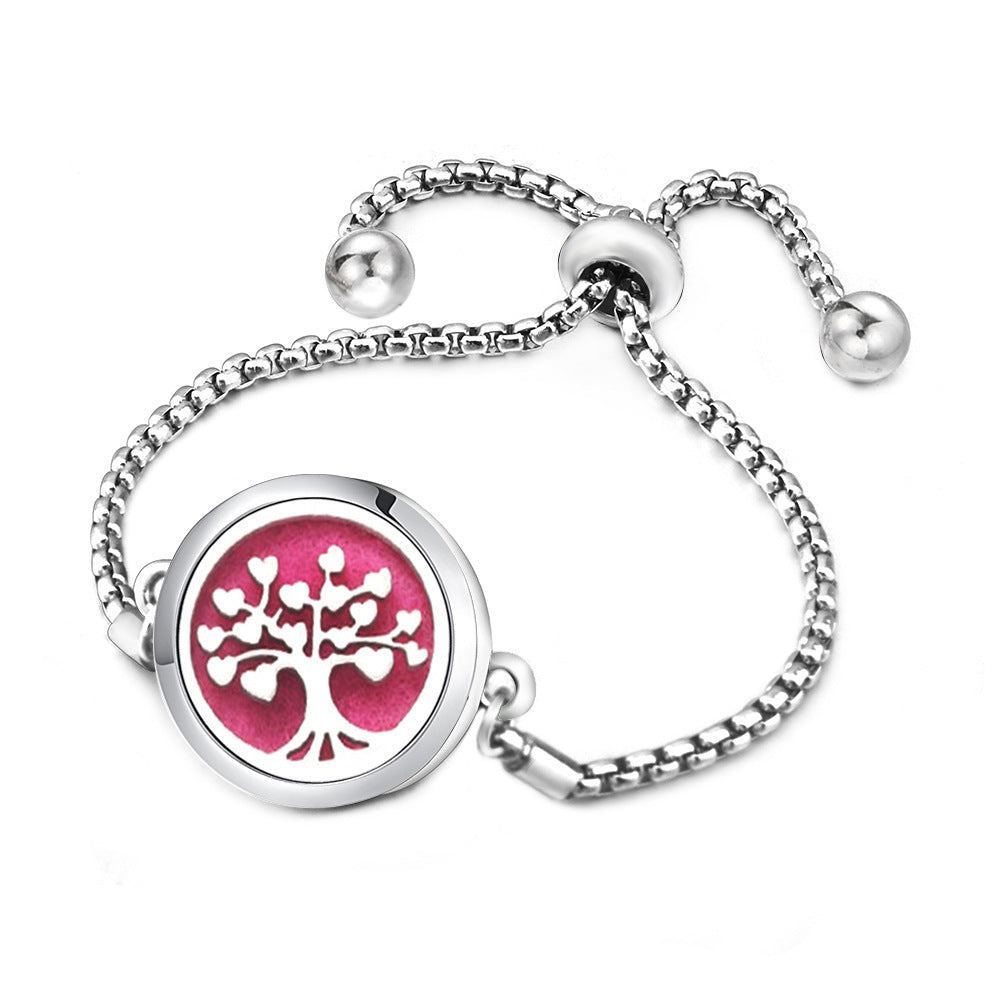 Angel Wings Mosquito Repellent Stainless Steel Essential Oil Perfume Box Bracelet
