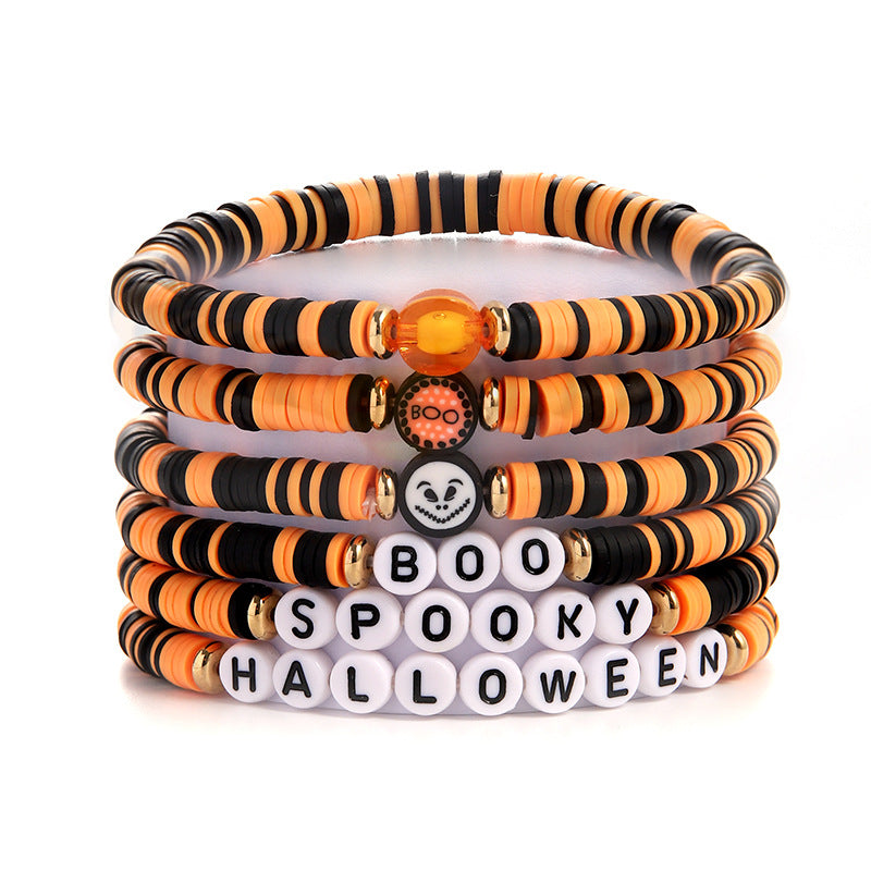 Halloween Acrylic Beaded The Spider Devil's Bracelets