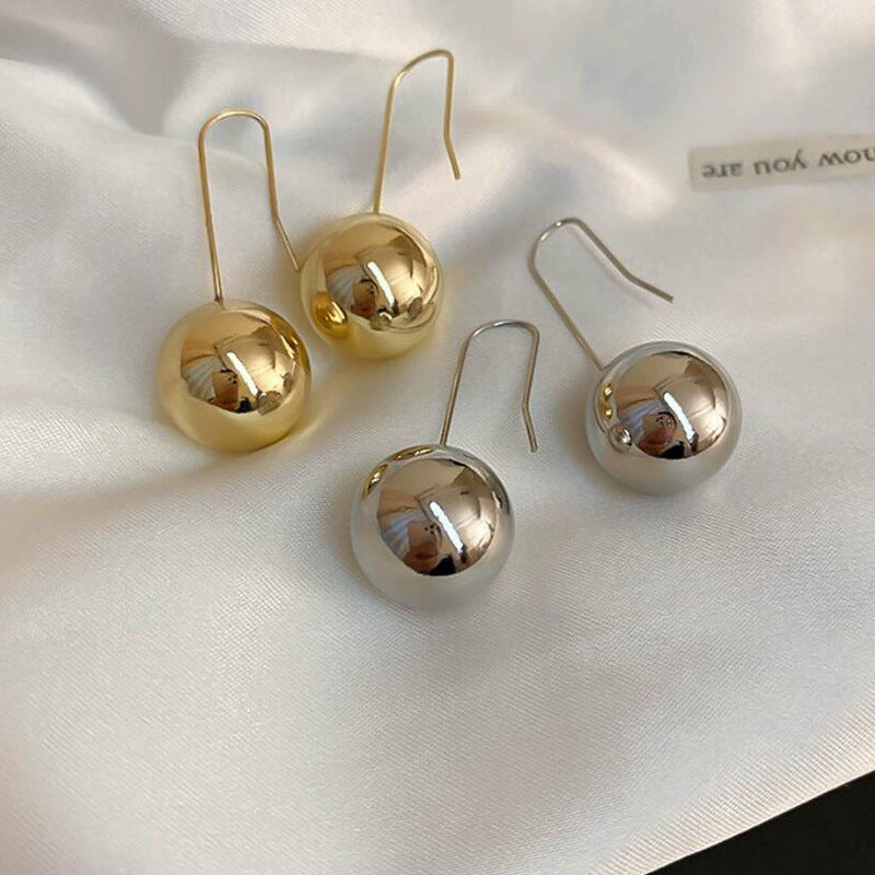 Women's Beads Ear Hook Minority Design Metal Earrings