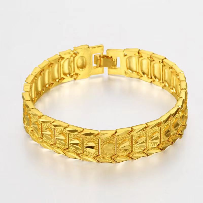 Women's & Men's Alluvial Gold Artificial Special Interest Light Luxury High-grade Wedding Watch Bracelet