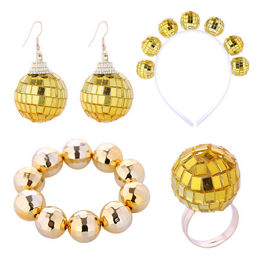 Women's Suit Mirror Ball Funny Party Accessories Earrings