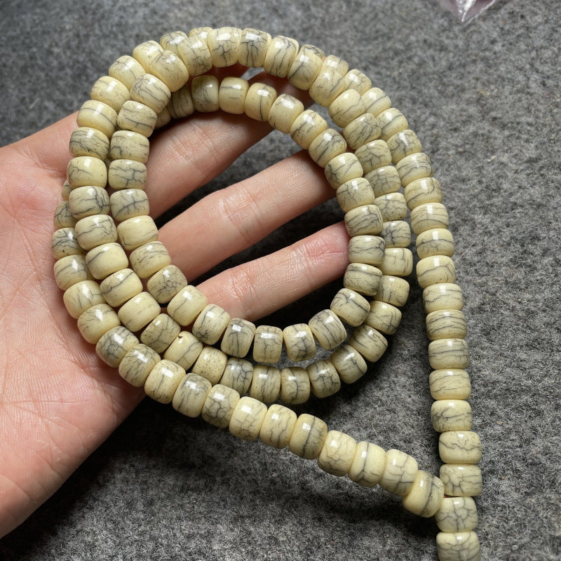 Fried Ox Bone Beads Barrel Shaped Bead Distressed Bracelets