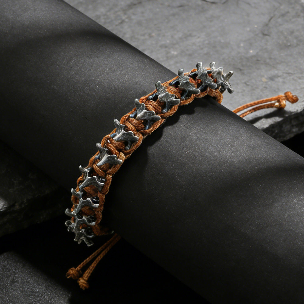Men's & Women's Personality Punk Dark Alloy Keel Weaving Bracelet