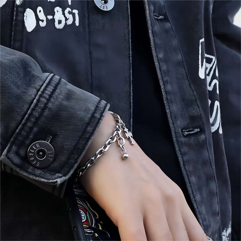 Men's Trendy Couple Hand Retro Hip Hop Bracelet