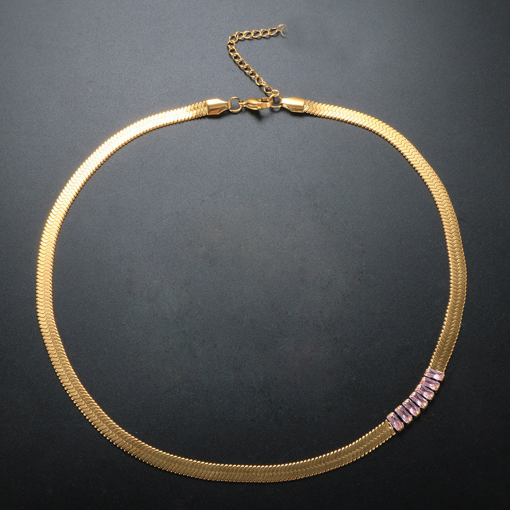 Stainless Steel Snake Bones Chain Simple Gold-plated Fashion Bracelets