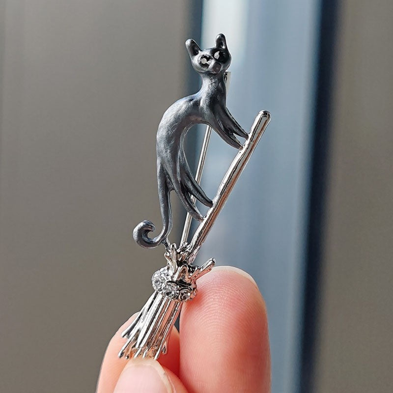 Cartoon Oil Dripping Kitten Brooch Female Niche Pin Animal Brooches