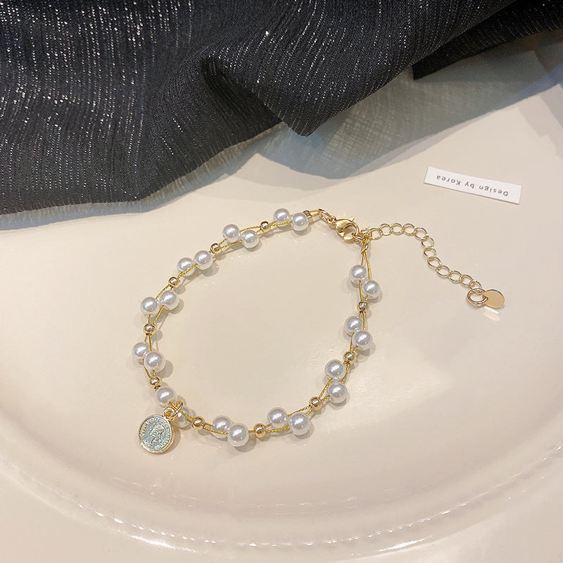 Wind Pearl Retro Minority Temperament Beaded High Sense Bracelet