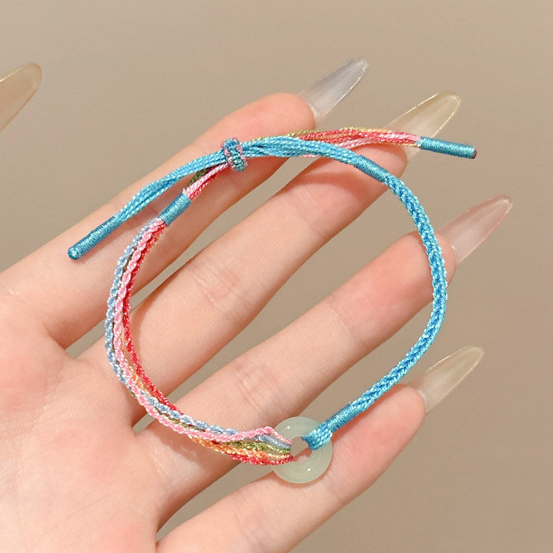 Women's & Men's Colorful Braided Rope Thread Design Simple Bracelet