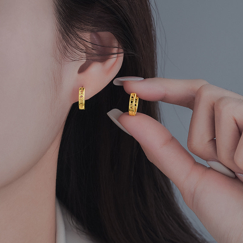 Women's Round Summer Tide Simple Exquisite Mild Luxury Ear Buckle
