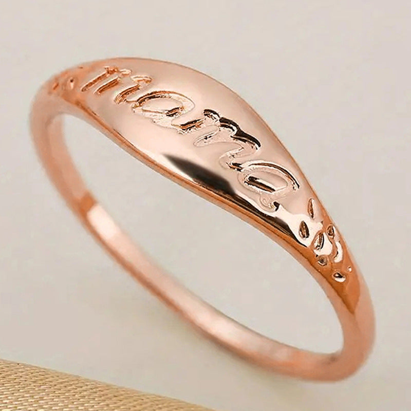 Exquisite Simple Mom Niche Flower Mother's Day Gift Ring
