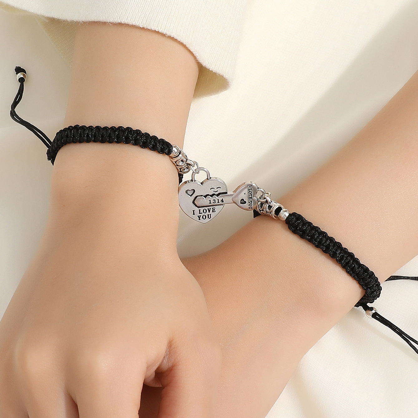 Couple Style Niche Key Woven Hand Bracelets