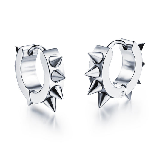 Men's Pointed Toe Rivet Accessories Personalized Hip Earrings
