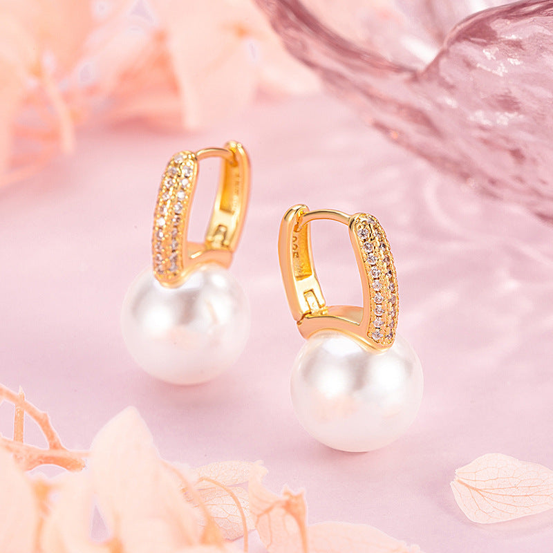 Women's Zircon For French Entry Lux High-grade Ear Clip Earrings