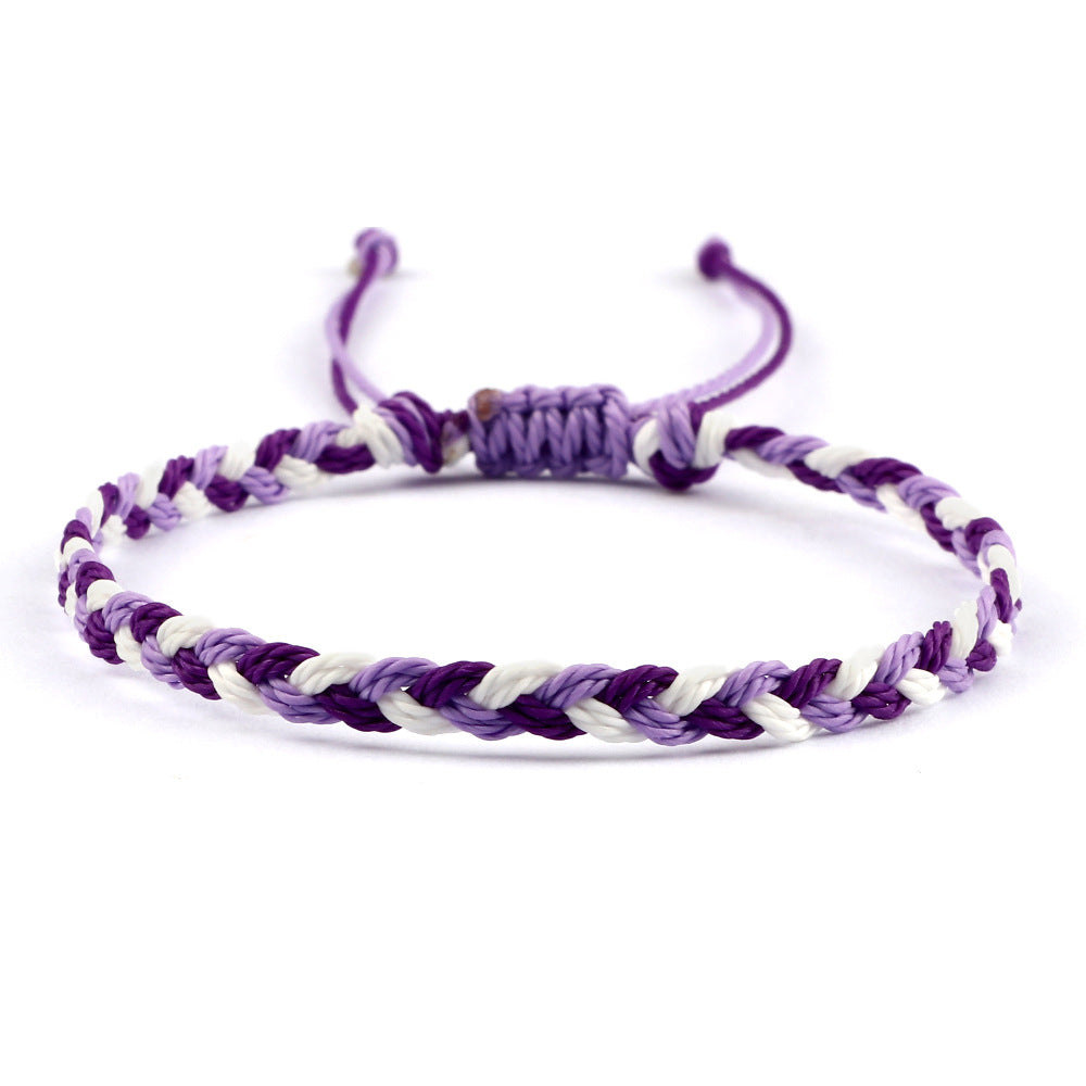 Creative Twist Weave Taiwanese Wax Handmade Hand Unisex Twin Bracelet