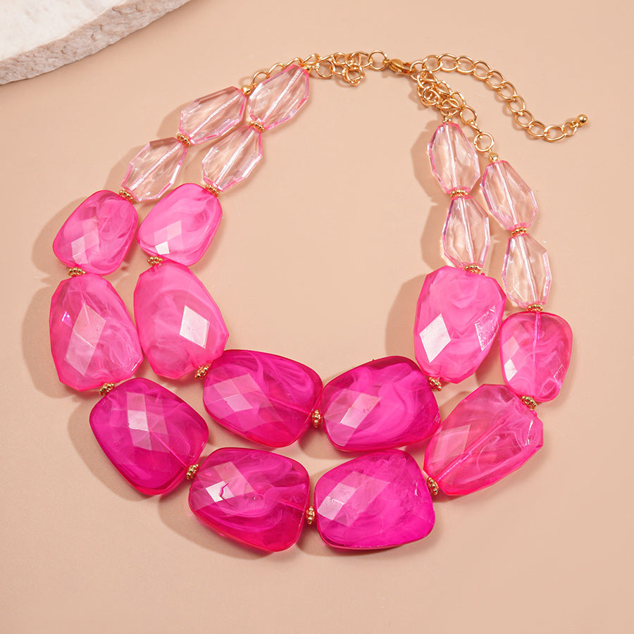 Women's Irregular Beaded Personalized Minority Seaside Vacation Necklaces