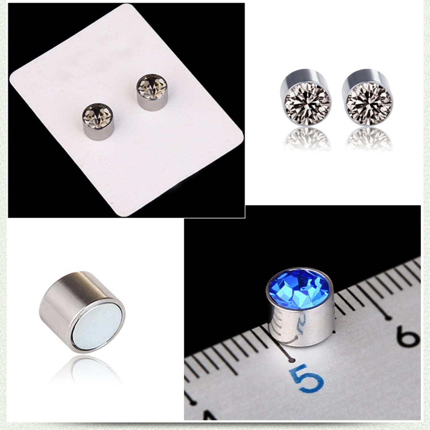 Personalized Magnetic Ear Advanced Magnet Flash Stud Earrings