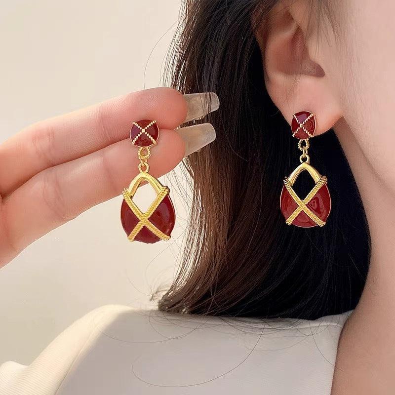 Women's Special Interest Light Luxury Square Tassel Earrings