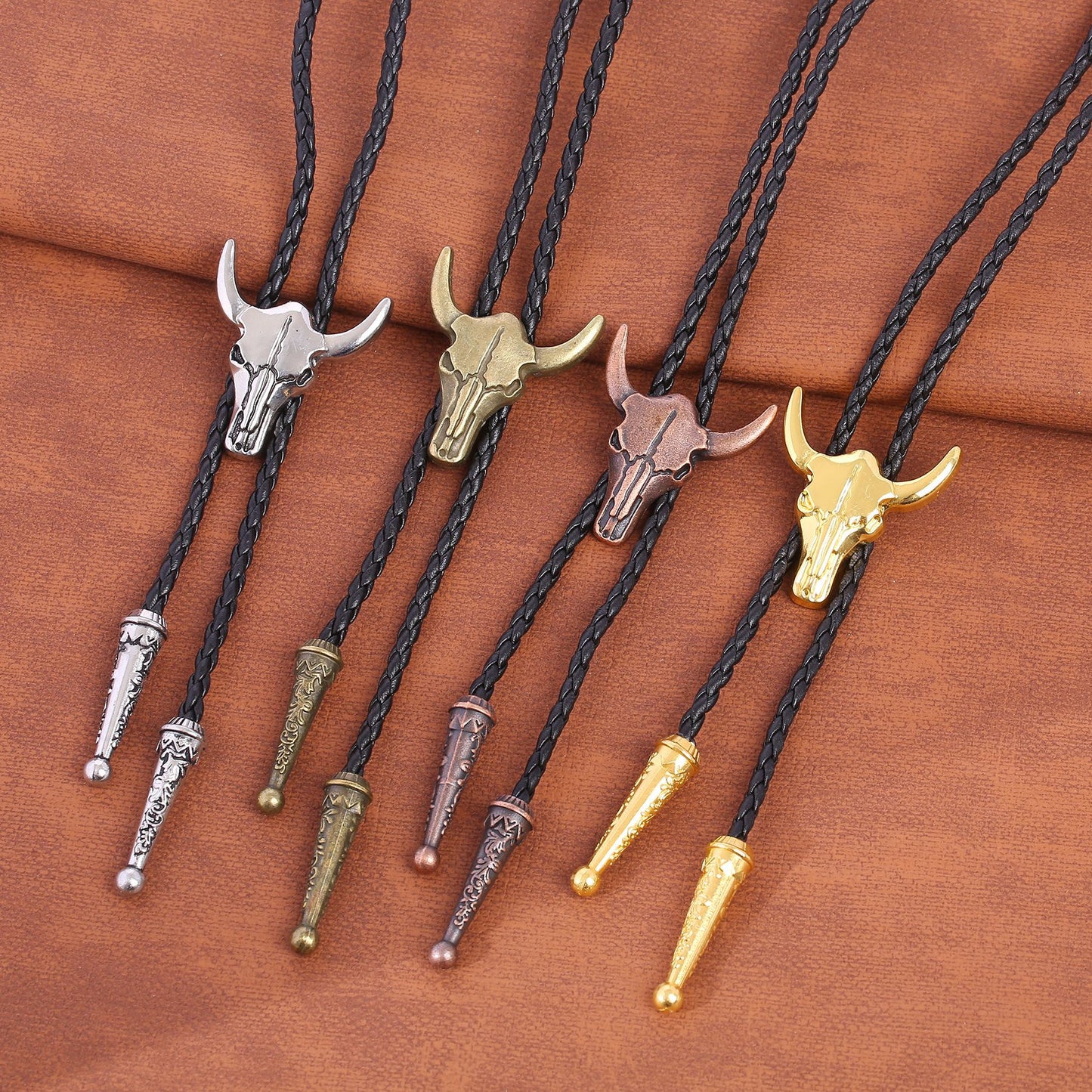 Pretty Skull Neckline Rope Western Cowboy Pendants