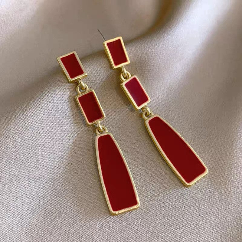 Women's Wine Red Retro Style Elegant High-grade Rings