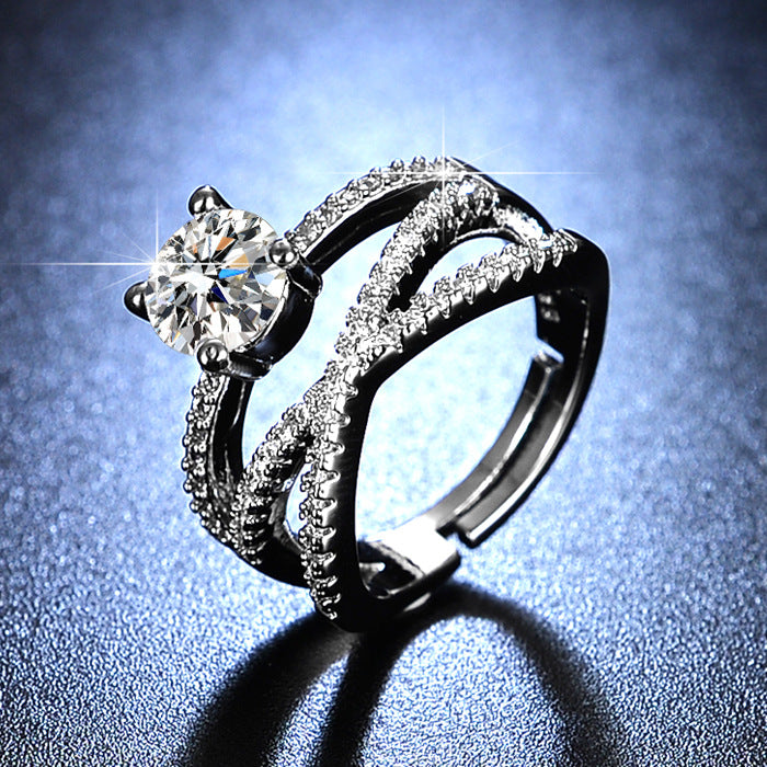 Women's Moissanite More Than Karat Imitation Diamond Rings