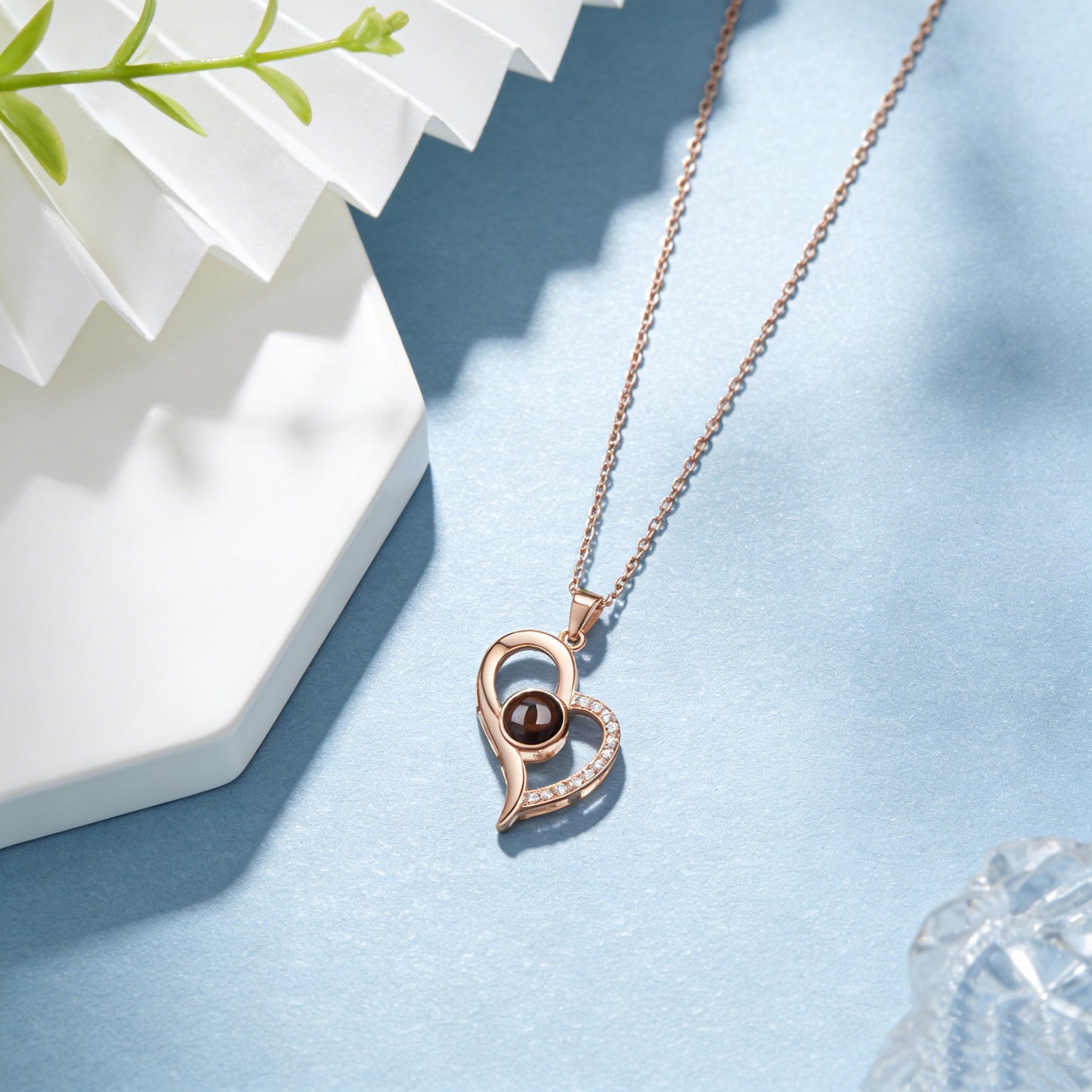 Of Love Language You Copper Heart-shaped Projection Not Easy To Necklace