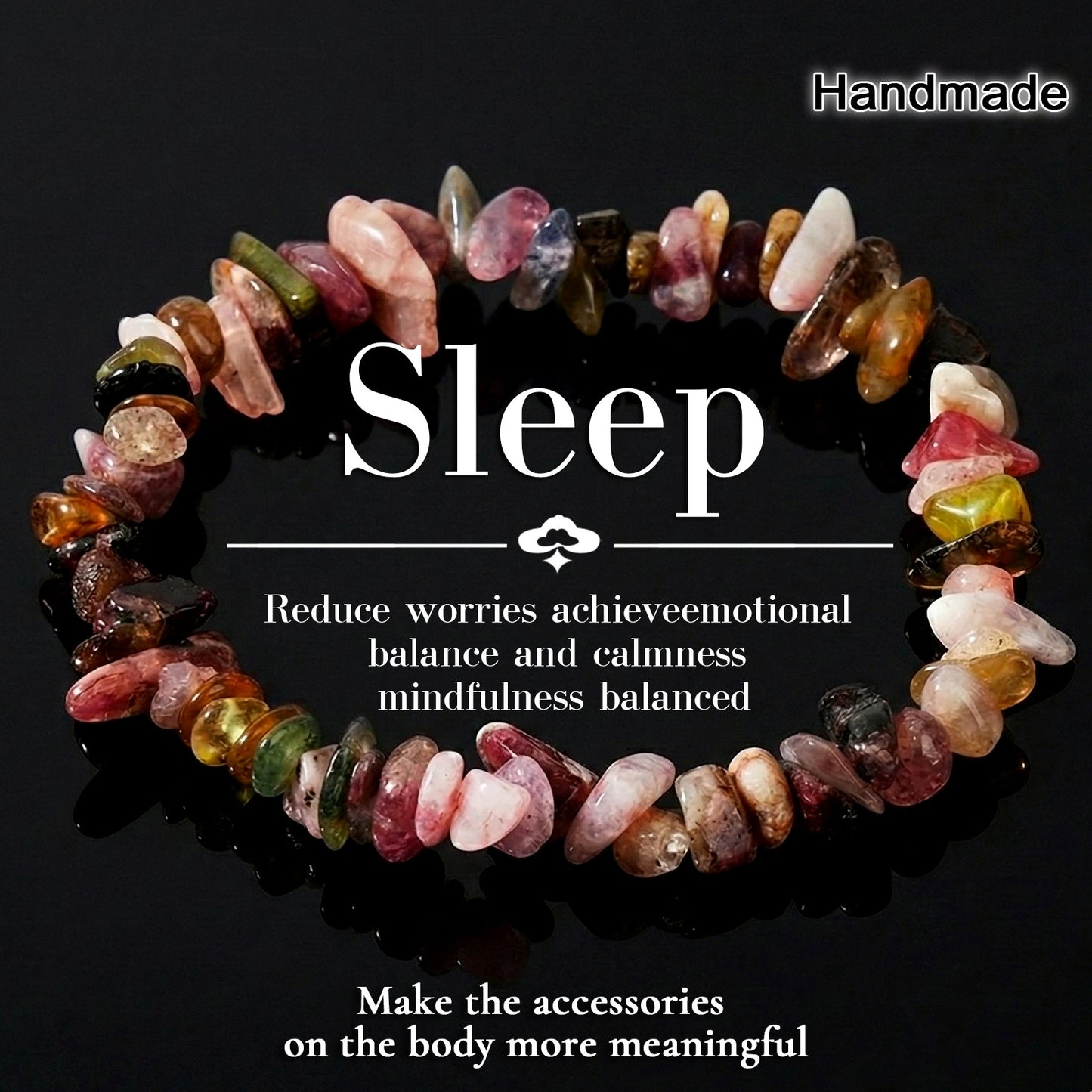 Multicolor Natural Stone Irregular Design Daily Bracelet