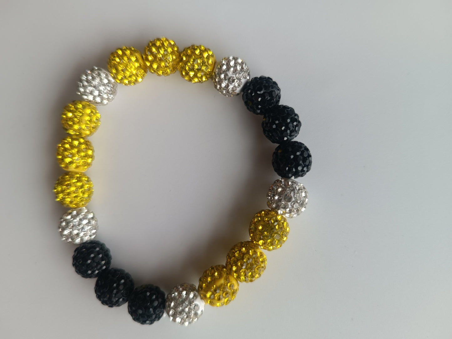 Polymer Clay Rhinestone Ball Filament Hip Bracelet