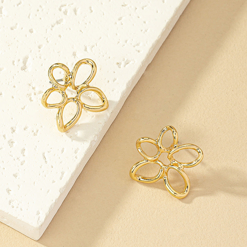 Popular Alloy Flower Minority Simple Fashion Rings