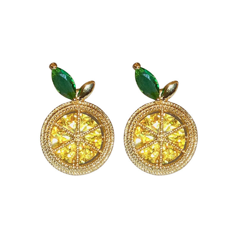 Sier Needle Fresh Sweet Lemon Fashion Rings