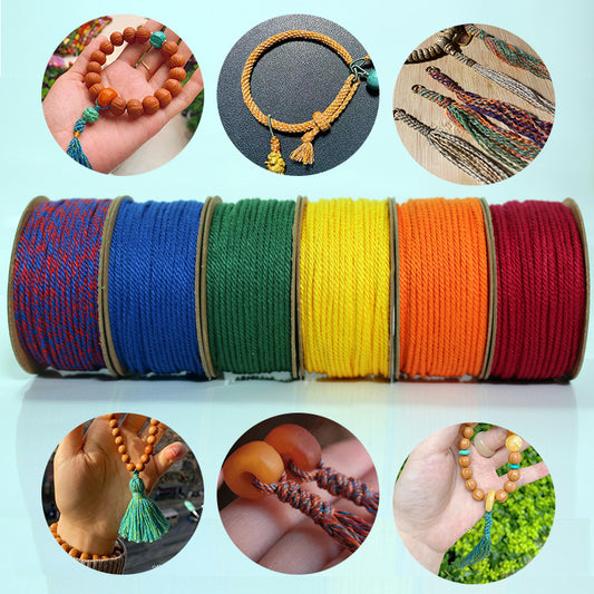 Cotton Threads Tibetan Hand Rub Rope Passion Fruit Jewelry Accessories
