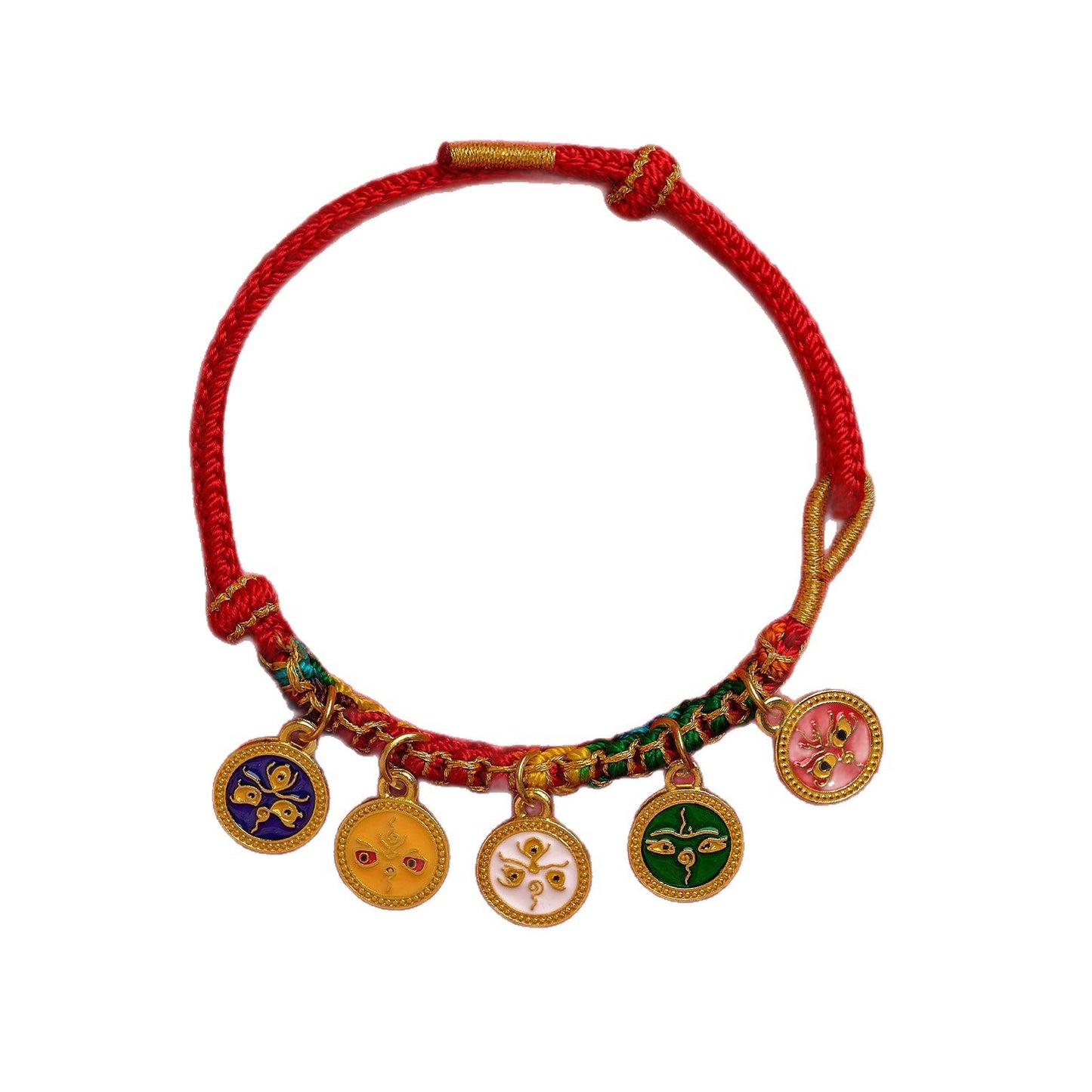 Gods Of Wealth Hand-woven Peach Blossom Knot Carrying Strap Original Bracelets