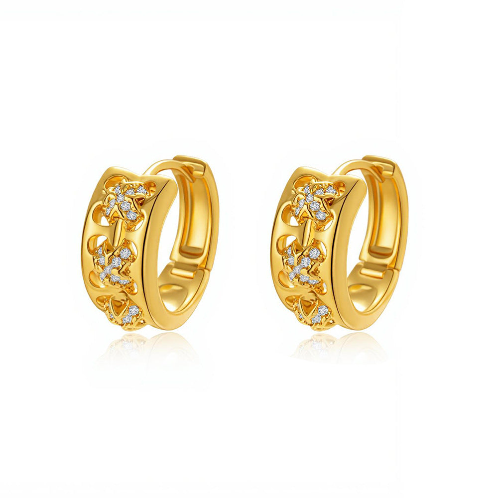 Cross Single Clip Refreshing Stylish Hollow Ear Buckle