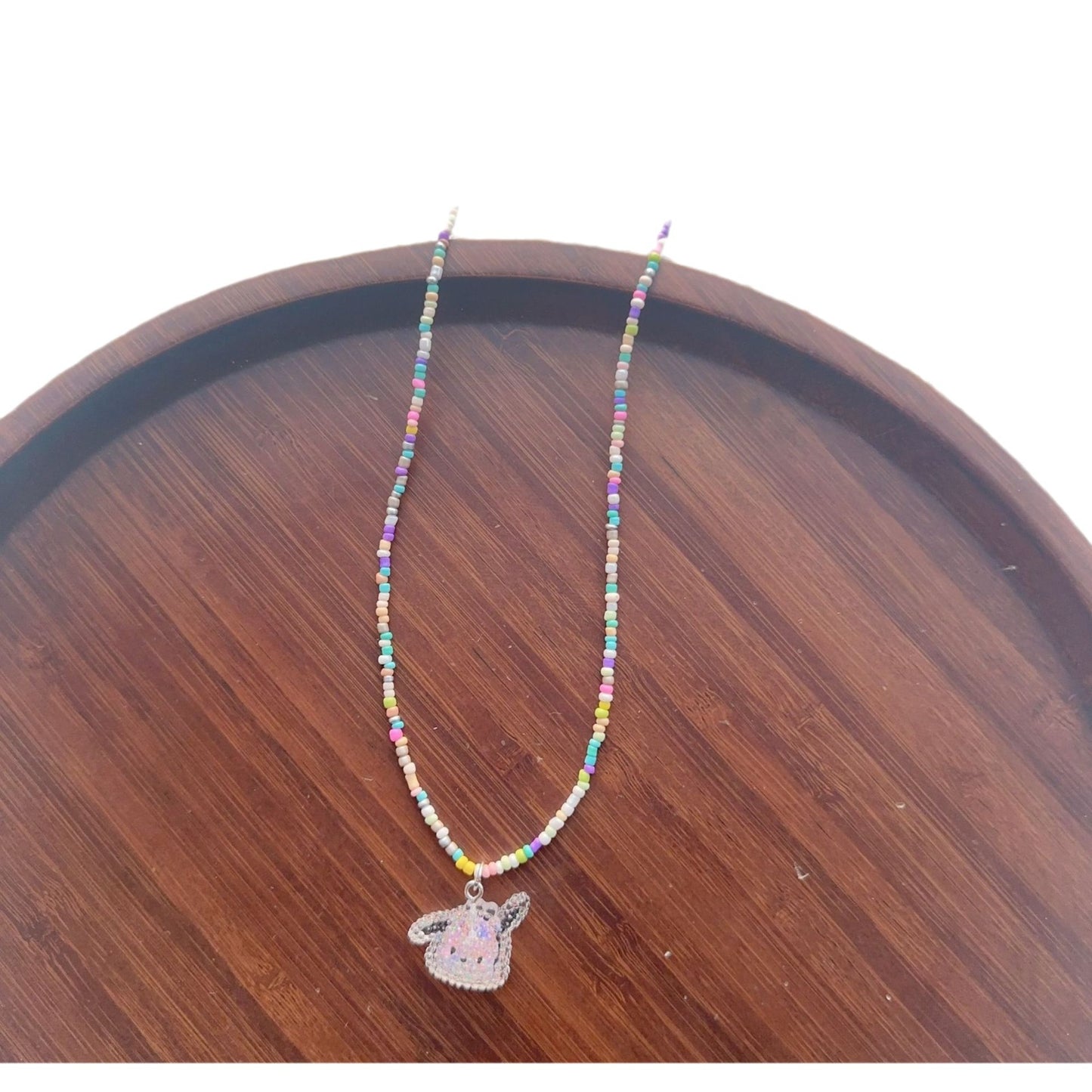 Beaded For Cartoon Cute Bowknot Clavicle Chain Necklace