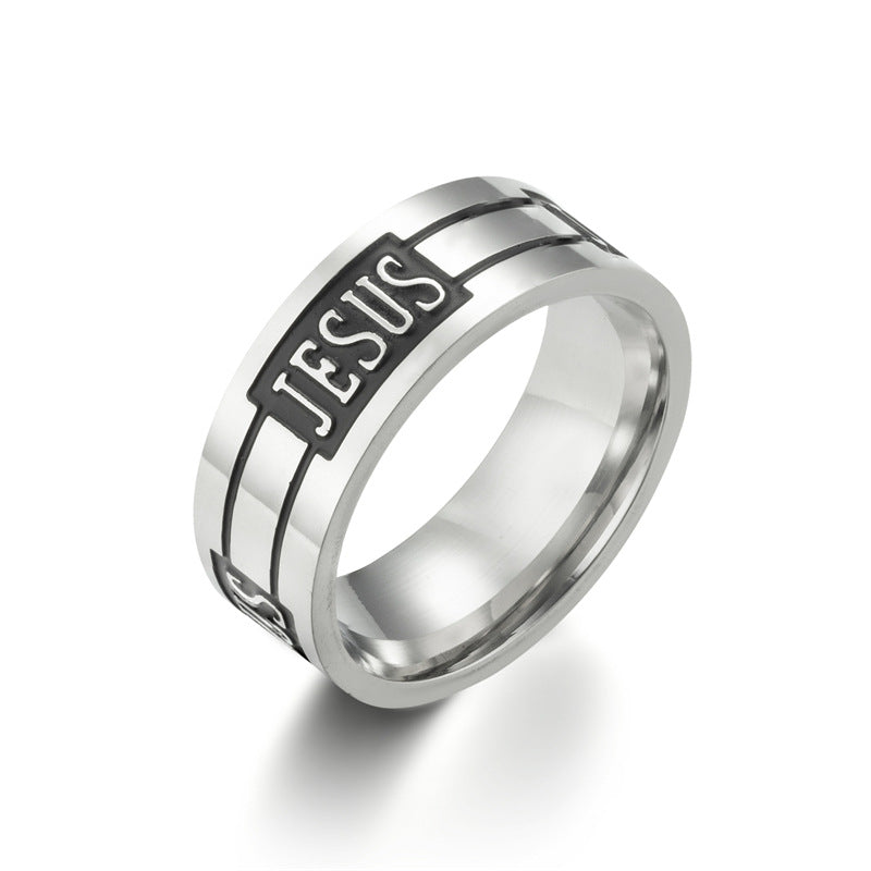 Men's Advanced Sense Retro Titanium Steel Ornament Rings