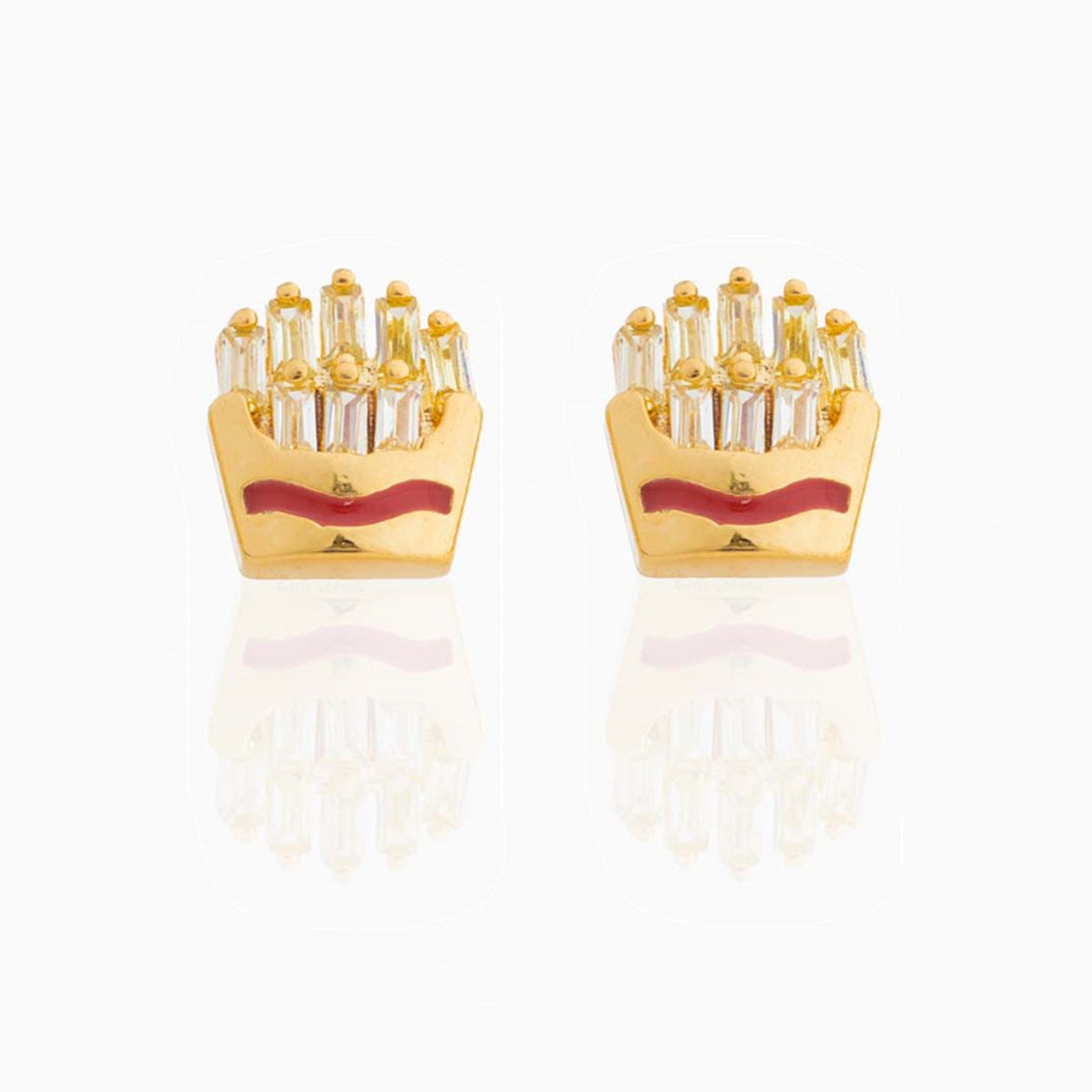 Hamburger Series Exquisite Real Gold Color Rings