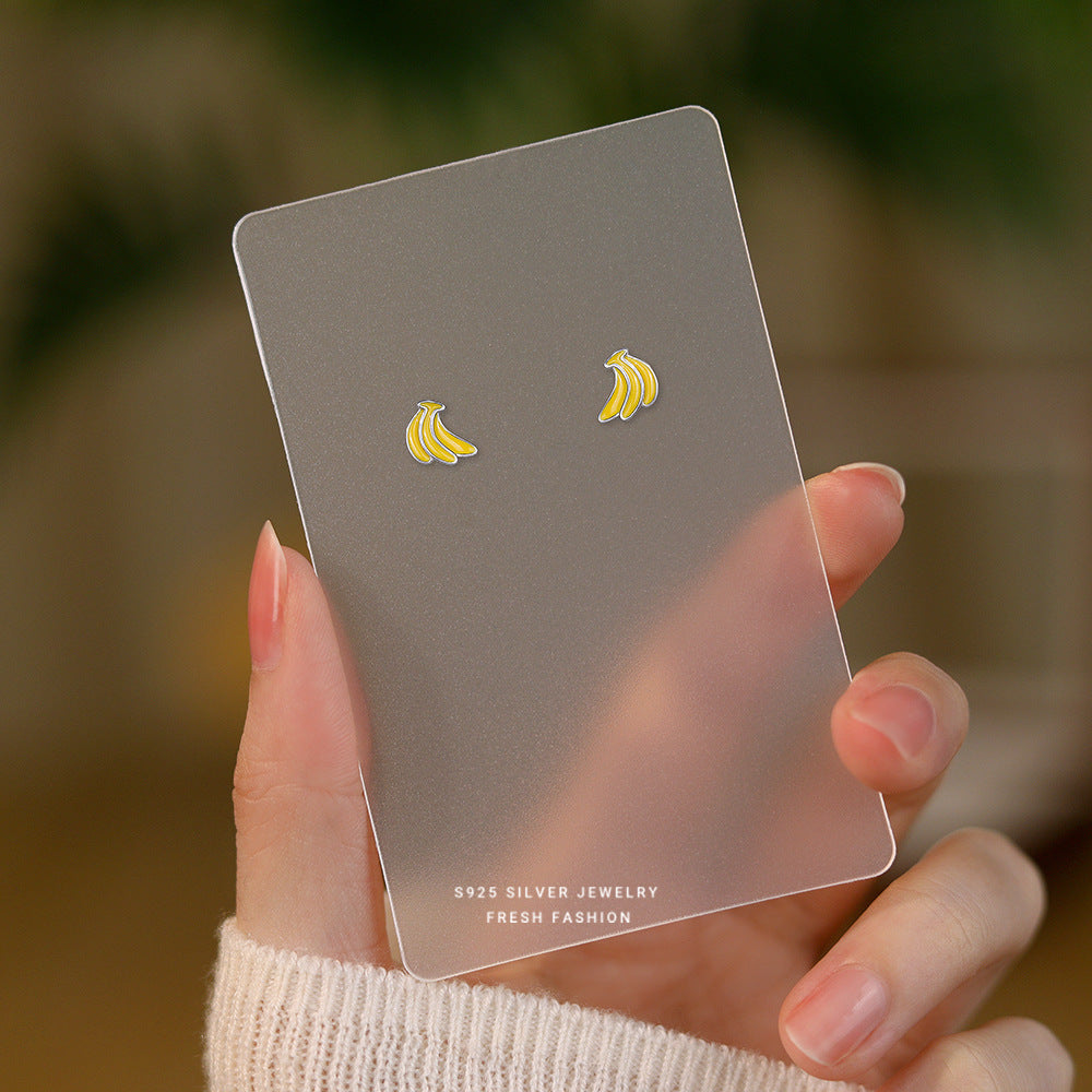 Women's For Cute Fruit Banana Cherry Orange Epoxy Fresh Earrings