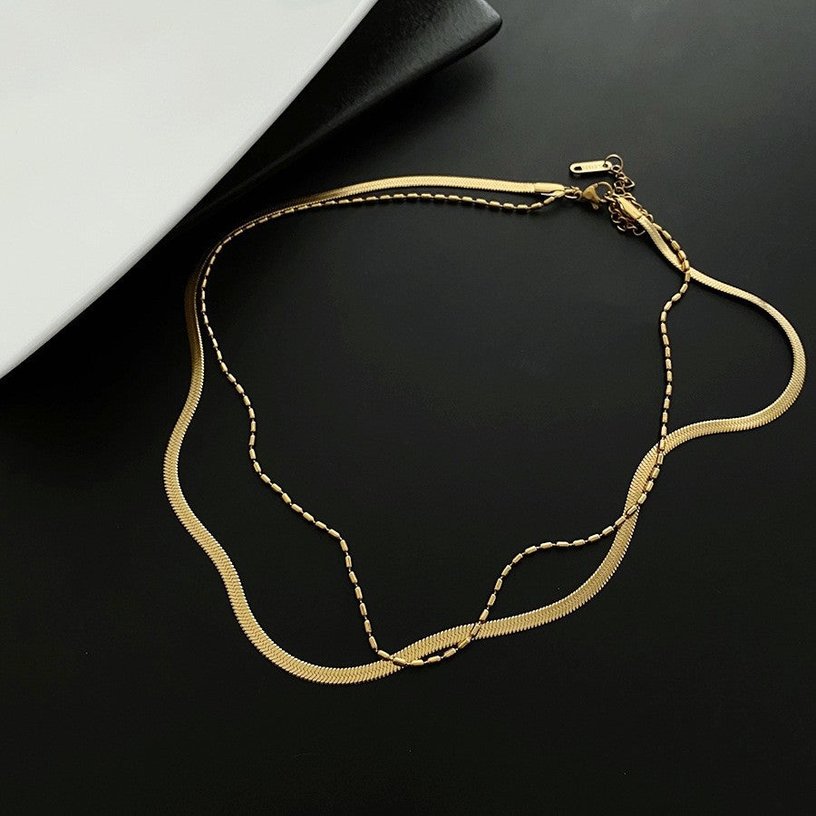 Women's Layer Twin Light Luxury Clavicle Chain Necklaces