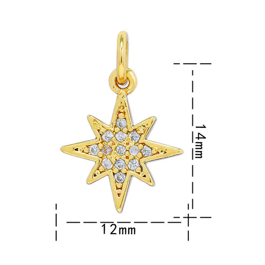 Copper Micro Inlay Real Gold Plating Accessories Pendants