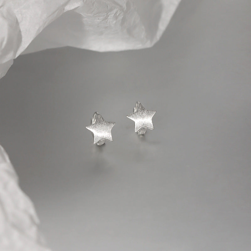 Light Luxury Temperament Niche Design Pentagram Summer Ear Buckle
