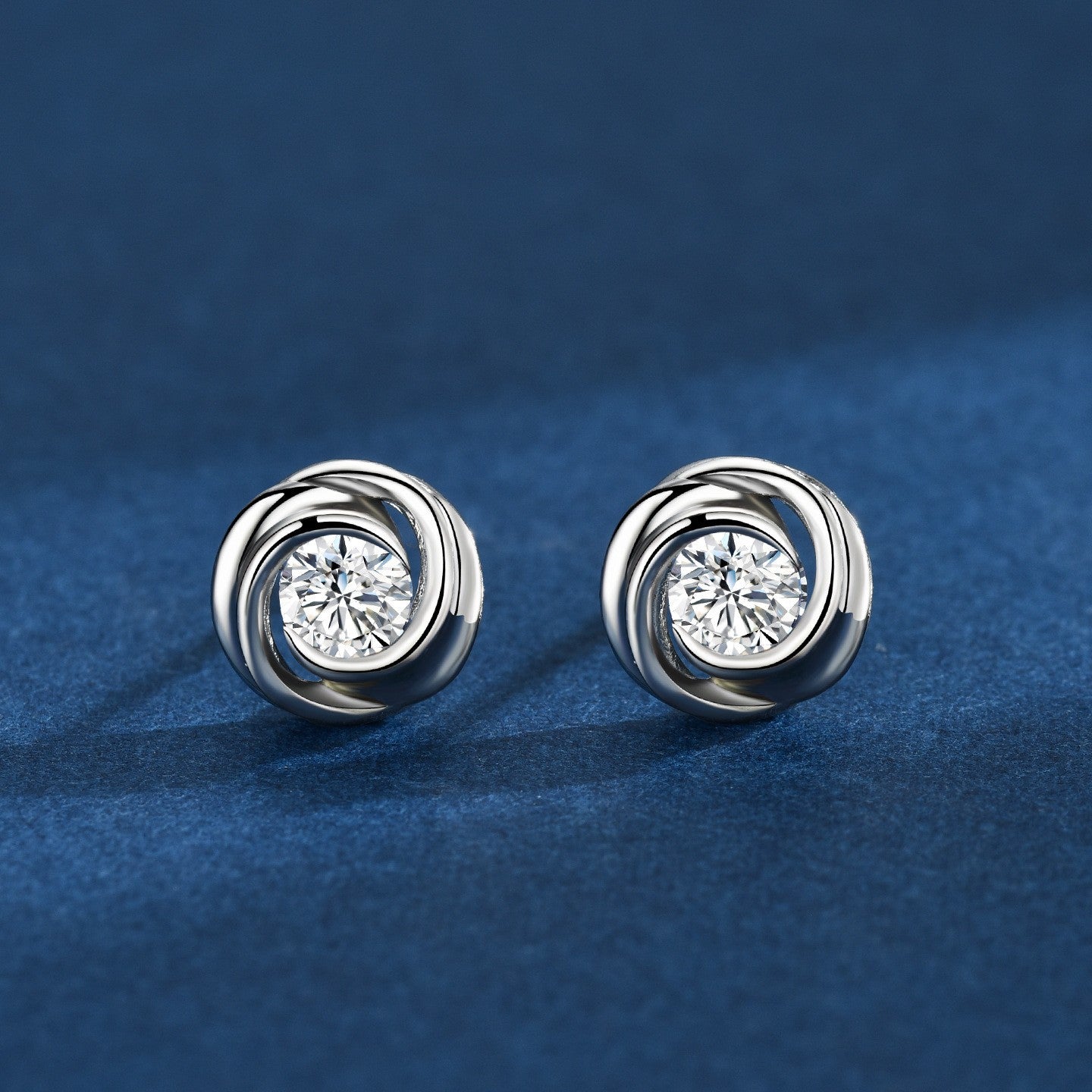 Women's Copper Plated Gold Micro Inlaid Zircon Stud Earrings