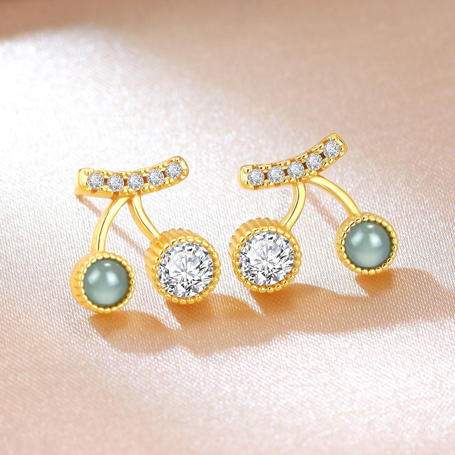 Natural Cargo Blue Water Jade Fashion Light Luxury High Sense Rings