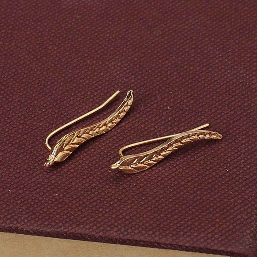 Artistic Fresh Handmade Tender Leaf Eardrops Earrings