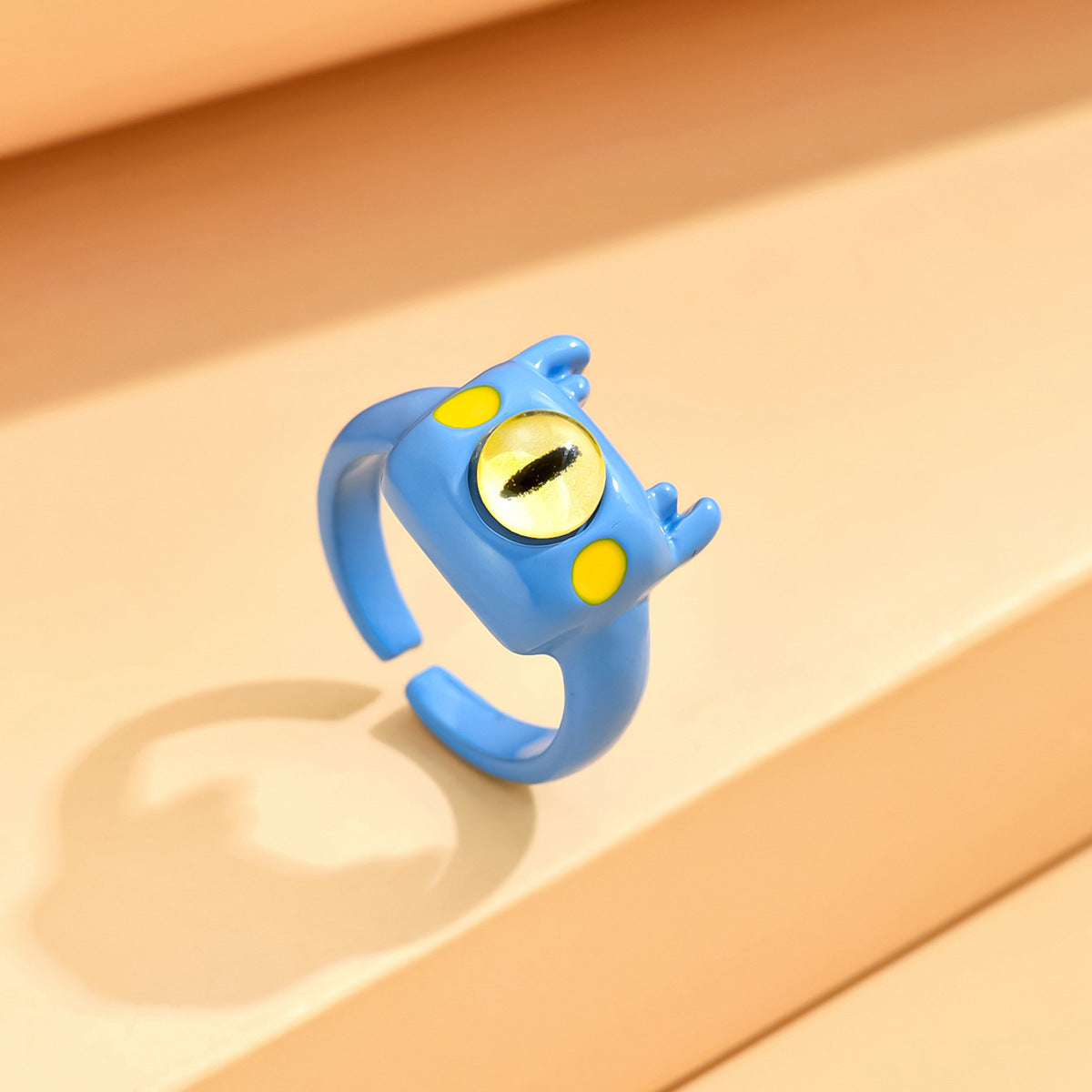 Monster Black Cat Female Dopamine Big Eyes Couple Little Finger Ring