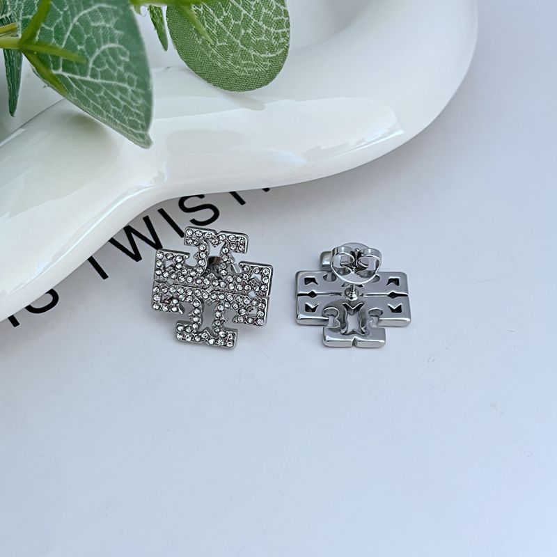Women's Diamond Inlaid With English Letters Shape Exquisite Earrings