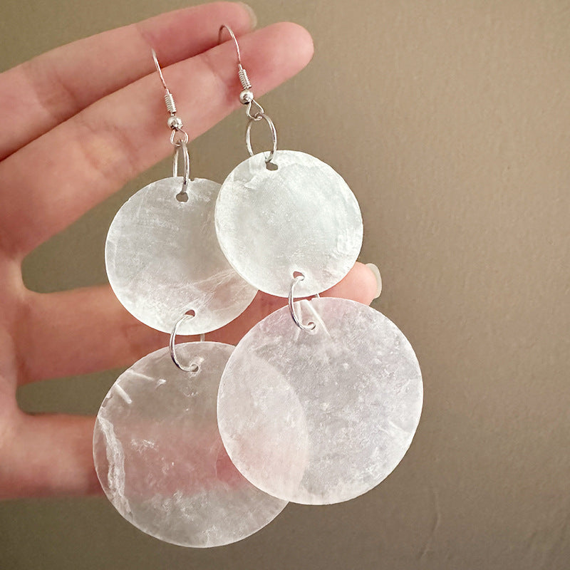 Super Fairy Fresh Mori Sweet Elegance Long Wild Handmade Pearl Earrings
