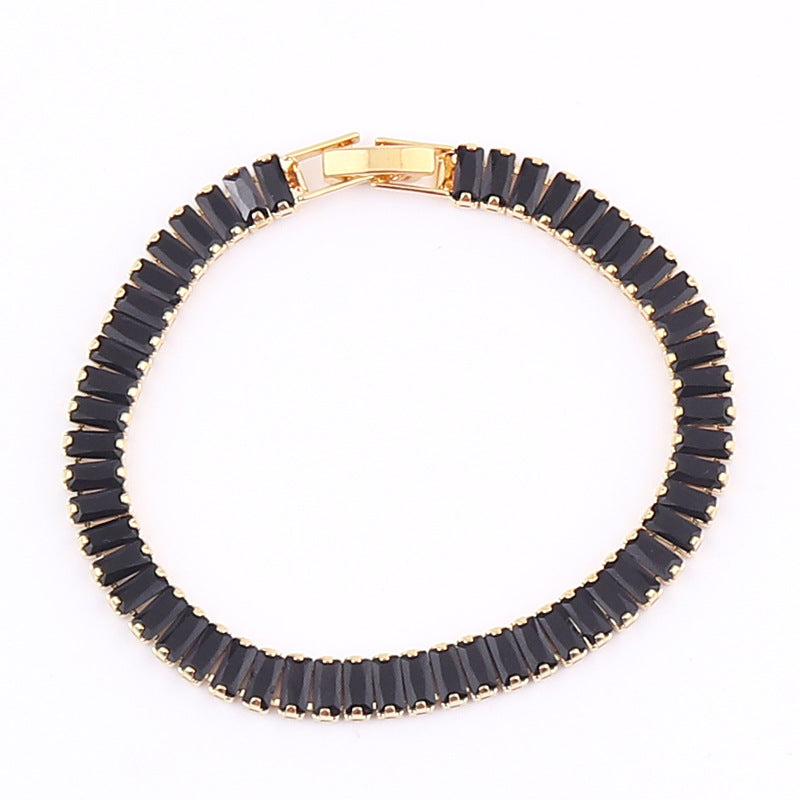 Women's Colorful Solid Color Zircon Full Diamond Bracelet