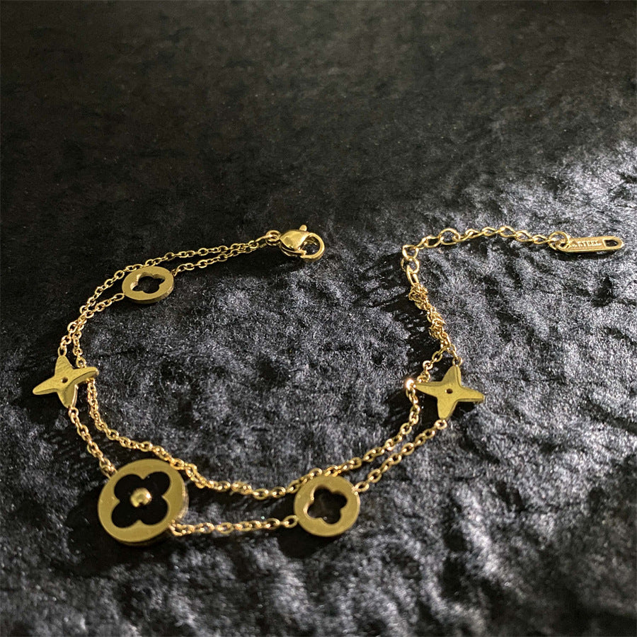 Roman Digital Clover Chain Special Trendy Bracelets